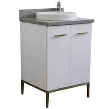 Load image into Gallery viewer, Bellaterra Home Vanity BellaTerra Home 25&quot; Single sink vanity in White finish with Gray granite and round sink 408001-25-WH-GYRD