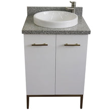 Load image into Gallery viewer, Bellaterra Home Vanity BellaTerra Home 25&quot; Single sink vanity in White finish with Gray granite and round sink 408001-25-WH-GYRD