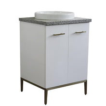 Load image into Gallery viewer, Bellaterra Home Vanity BellaTerra Home 25&quot; Single sink vanity in White finish with Gray granite and round sink 408001-25-WH-GYRD
