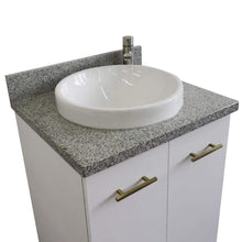 Load image into Gallery viewer, Bellaterra Home Vanity BellaTerra Home 25&quot; Single sink vanity in White finish with Gray granite and round sink 408001-25-WH-GYRD