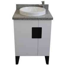 Load image into Gallery viewer, Bellaterra Home Vanity BellaTerra Home 25&quot; Single sink vanity in White finish with Gray granite and round sink 408800-25-WH-GYRD