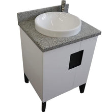 Load image into Gallery viewer, Bellaterra Home Vanity BellaTerra Home 25&quot; Single sink vanity in White finish with Gray granite and round sink 408800-25-WH-GYRD