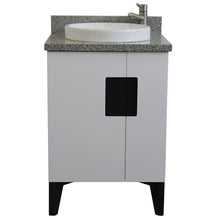 Load image into Gallery viewer, Bellaterra Home Vanity BellaTerra Home 25&quot; Single sink vanity in White finish with Gray granite and round sink 408800-25-WH-GYRD