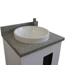 Load image into Gallery viewer, Bellaterra Home Vanity BellaTerra Home 25&quot; Single sink vanity in White finish with Gray granite and round sink 408800-25-WH-GYRD