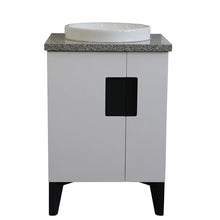 Load image into Gallery viewer, Bellaterra Home Vanity BellaTerra Home 25&quot; Single sink vanity in White finish with Gray granite and round sink 408800-25-WH-GYRD