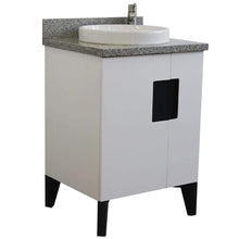 Load image into Gallery viewer, Bellaterra Home Vanity BellaTerra Home 25&quot; Single sink vanity in White finish with Gray granite and round sink 408800-25-WH-GYRD