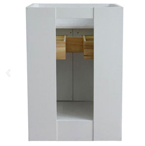 Bellaterra Home Vanity BellaTerra Home 25" Single sink vanity in White finish with White Carrara Marble and Oval Sink 400700-25-WH-WMO