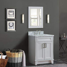 Load image into Gallery viewer, Bellaterra Home Vanity BellaTerra Home 25&quot; Single sink vanity in White finish with White Carrara Marble and Oval Sink 400700-25-WH-WMO