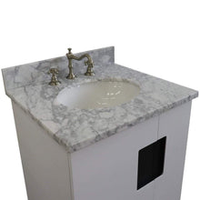 Load image into Gallery viewer, Bellaterra Home Vanity BellaTerra Home 25&quot; Single sink vanity in White finish with White carrara marble and oval sink 408800-25-WH-WMO