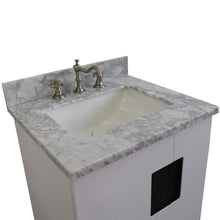 Load image into Gallery viewer, Bellaterra Home Vanity BellaTerra Home 25&quot; Single sink vanity in White finish with White carrara marble and rectangle sink 408800-25-WH-WMR