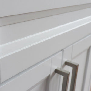 Bellaterra Home Vanity BellaTerra Home 25" Single Sink Vanity in White Finish with White Quartz and Oval Sink 400700-25-WH-WEO