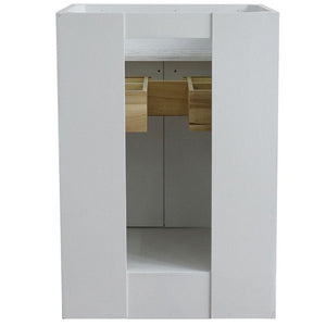Bellaterra Home Vanity BellaTerra Home 25" Single Sink Vanity in White Finish with White Quartz and Oval Sink 400700-25-WH-WEO