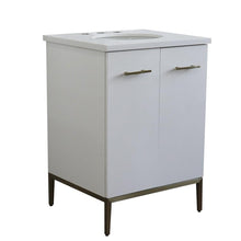 Load image into Gallery viewer, Bellaterra Home Vanity BellaTerra Home 25&quot; Single sink vanity in White finish with White quartz and oval sink 408001-25-WH-WEO
