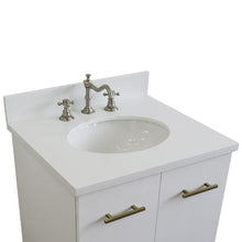 Load image into Gallery viewer, Bellaterra Home Vanity BellaTerra Home 25&quot; Single sink vanity in White finish with White quartz and oval sink 408001-25-WH-WEO