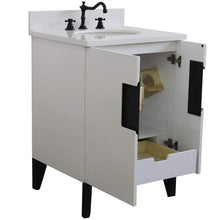 Load image into Gallery viewer, Bellaterra Home Vanity BellaTerra Home 25&quot; Single sink vanity in White finish with White quartz and oval sink 408800-25-WH-WEO