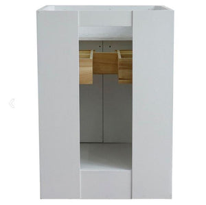 Bellaterra Home Vanity BellaTerra Home 25" Single Sink Vanity in White Finish with White Quartz and Rectangle Sink 400700-25-WH-WER