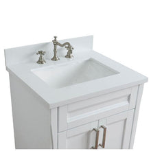 Load image into Gallery viewer, Bellaterra Home Vanity BellaTerra Home 25&quot; Single Sink Vanity in White Finish with White Quartz and Rectangle Sink 400700-25-WH-WER