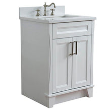 Load image into Gallery viewer, Bellaterra Home Vanity BellaTerra Home 25&quot; Single Sink Vanity in White Finish with White Quartz and Rectangle Sink 400700-25-WH-WER