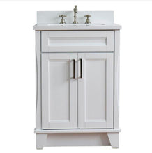 Load image into Gallery viewer, Bellaterra Home Vanity BellaTerra Home 25&quot; Single Sink Vanity in White Finish with White Quartz and Rectangle Sink 400700-25-WH-WER