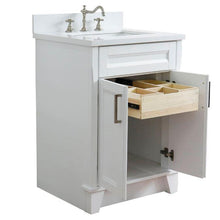 Load image into Gallery viewer, Bellaterra Home Vanity BellaTerra Home 25&quot; Single Sink Vanity in White Finish with White Quartz and Rectangle Sink 400700-25-WH-WER