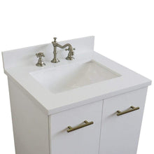Load image into Gallery viewer, Bellaterra Home Vanity BellaTerra Home 25&quot; Single sink vanity in White finish with White quartz and rectangle sink 408001-25-WH-WER