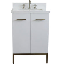 Load image into Gallery viewer, Bellaterra Home Vanity BellaTerra Home 25&quot; Single sink vanity in White finish with White quartz and rectangle sink 408001-25-WH-WER