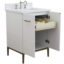 Load image into Gallery viewer, Bellaterra Home Vanity BellaTerra Home 25&quot; Single sink vanity in White finish with White quartz and rectangle sink 408001-25-WH-WER