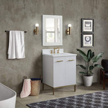 Load image into Gallery viewer, Bellaterra Home Vanity BellaTerra Home 25&quot; Single sink vanity in White finish with White quartz and rectangle sink 408001-25-WH-WER