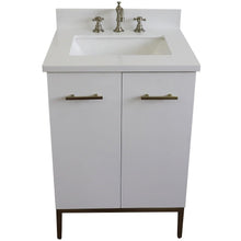 Load image into Gallery viewer, Bellaterra Home Vanity BellaTerra Home 25&quot; Single sink vanity in White finish with White quartz and rectangle sink 408001-25-WH-WER