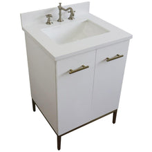 Load image into Gallery viewer, Bellaterra Home Vanity BellaTerra Home 25&quot; Single sink vanity in White finish with White quartz and rectangle sink 408001-25-WH-WER