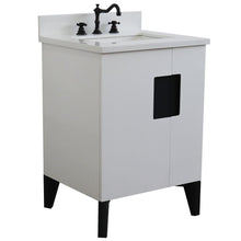 Load image into Gallery viewer, Bellaterra Home Vanity BellaTerra Home 25&quot; Single sink vanity in White finish with White quartz and rectangle sink 408800-25-WH-WER