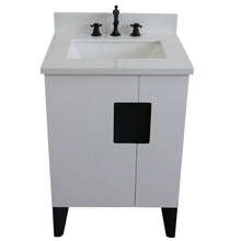 Load image into Gallery viewer, Bellaterra Home Vanity BellaTerra Home 25&quot; Single sink vanity in White finish with White quartz and rectangle sink 408800-25-WH-WER