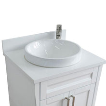 Load image into Gallery viewer, Bellaterra Home Vanity BellaTerra Home 25&quot; Single Sink Vanity in White Finish with White Quartz and Round Sink 400700-25-WH-WERD