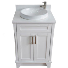 Load image into Gallery viewer, Bellaterra Home Vanity BellaTerra Home 25&quot; Single Sink Vanity in White Finish with White Quartz and Round Sink 400700-25-WH-WERD