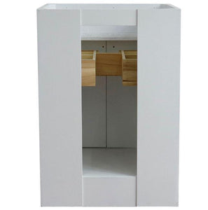 Bellaterra Home Vanity BellaTerra Home 25" Single Sink Vanity in White Finish with White Quartz and Round Sink 400700-25-WH-WERD