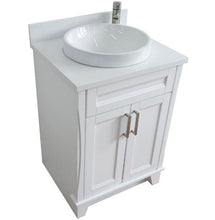 Load image into Gallery viewer, Bellaterra Home Vanity BellaTerra Home 25&quot; Single Sink Vanity in White Finish with White Quartz and Round Sink 400700-25-WH-WERD