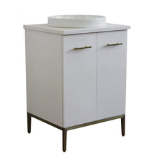 Load image into Gallery viewer, Bellaterra Home Vanity BellaTerra Home 25&quot; Single sink vanity in White finish with White quartz and round sink 408001-25-WH-WERD