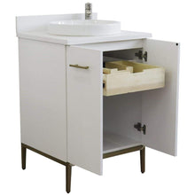 Load image into Gallery viewer, Bellaterra Home Vanity BellaTerra Home 25&quot; Single sink vanity in White finish with White quartz and round sink 408001-25-WH-WERD