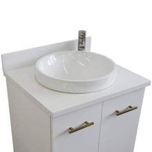 Load image into Gallery viewer, Bellaterra Home Vanity BellaTerra Home 25&quot; Single sink vanity in White finish with White quartz and round sink 408001-25-WH-WERD