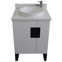 Load image into Gallery viewer, Bellaterra Home Vanity BellaTerra Home 25&quot; Single sink vanity in White finish with White quartz and round sink 408800-25-WH-WERD