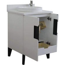 Load image into Gallery viewer, Bellaterra Home Vanity BellaTerra Home 25&quot; Single sink vanity in White finish with White quartz and round sink 408800-25-WH-WERD