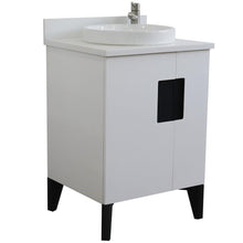 Load image into Gallery viewer, Bellaterra Home Vanity BellaTerra Home 25&quot; Single sink vanity in White finish with White quartz and round sink 408800-25-WH-WERD
