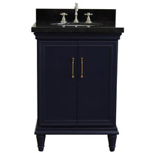 Load image into Gallery viewer, Bellaterra Home Vanity BellaTerra Home 25&quot; Single vanity in Blue finish with Black galaxy and oval sink 400800-25-BU-BGO