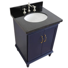Load image into Gallery viewer, Bellaterra Home Vanity BellaTerra Home 25&quot; Single vanity in Blue finish with Black galaxy and oval sink 400800-25-BU-BGO