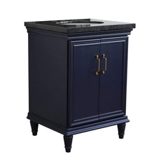 Load image into Gallery viewer, Bellaterra Home Vanity BellaTerra Home 25&quot; Single vanity in Blue finish with Black galaxy and oval sink 400800-25-BU-BGO