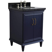 Load image into Gallery viewer, Bellaterra Home Vanity BellaTerra Home 25&quot; Single vanity in Blue finish with Black galaxy and oval sink 400800-25-BU-BGO
