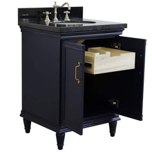 Load image into Gallery viewer, Bellaterra Home Vanity BellaTerra Home 25&quot; Single vanity in Blue finish with Black galaxy and oval sink 400800-25-BU-BGO