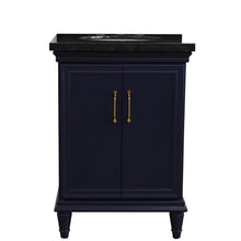 Load image into Gallery viewer, Bellaterra Home Vanity BellaTerra Home 25&quot; Single vanity in Blue finish with Black galaxy and oval sink 400800-25-BU-BGO