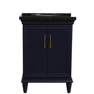 Bellaterra Home Vanity BellaTerra Home 25" Single vanity in Blue finish with Black galaxy and oval sink 400800-25-BU-BGO