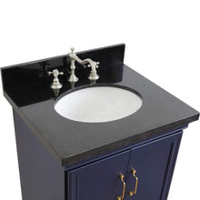 Load image into Gallery viewer, Bellaterra Home Vanity BellaTerra Home 25&quot; Single vanity in Blue finish with Black galaxy and oval sink 400800-25-BU-BGO